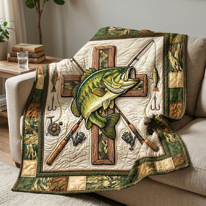 Faith And Fishing Bass WN1504006CL Quilt
