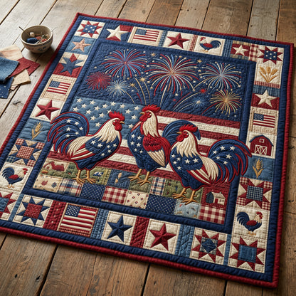 American Roosters XR1004028CL Quilt