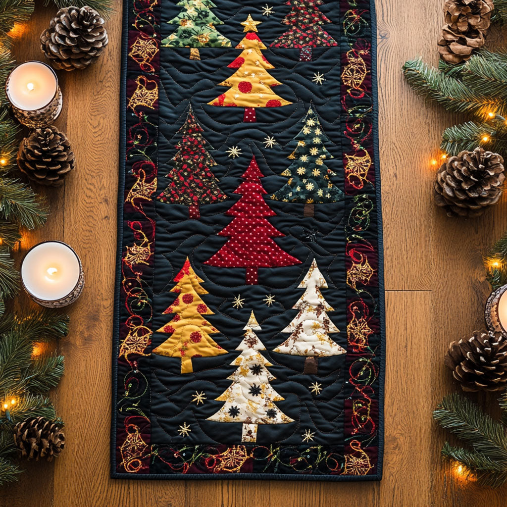 Christmas Tree Glow WN0707015CL Quilted Table Runner
