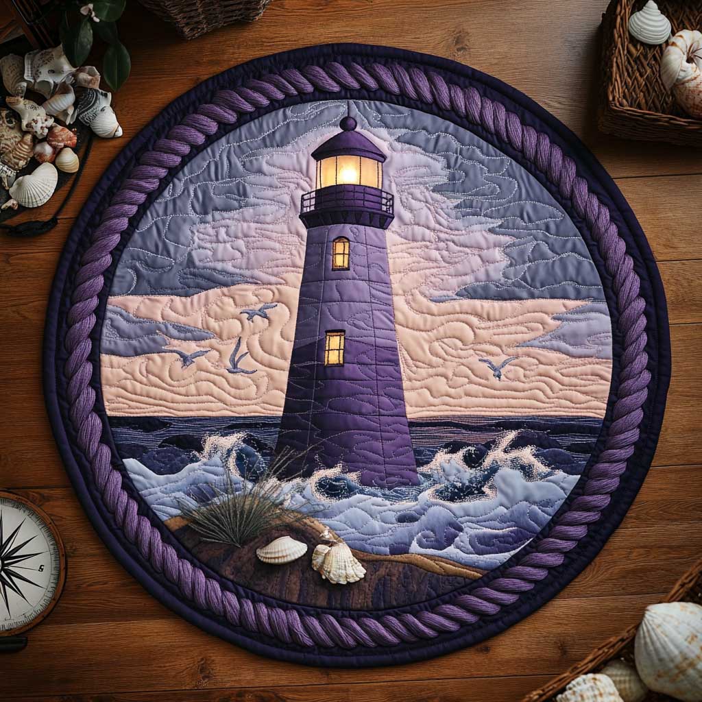 Dreamy Lighthouse WN0304045CL Quilted Round Mat