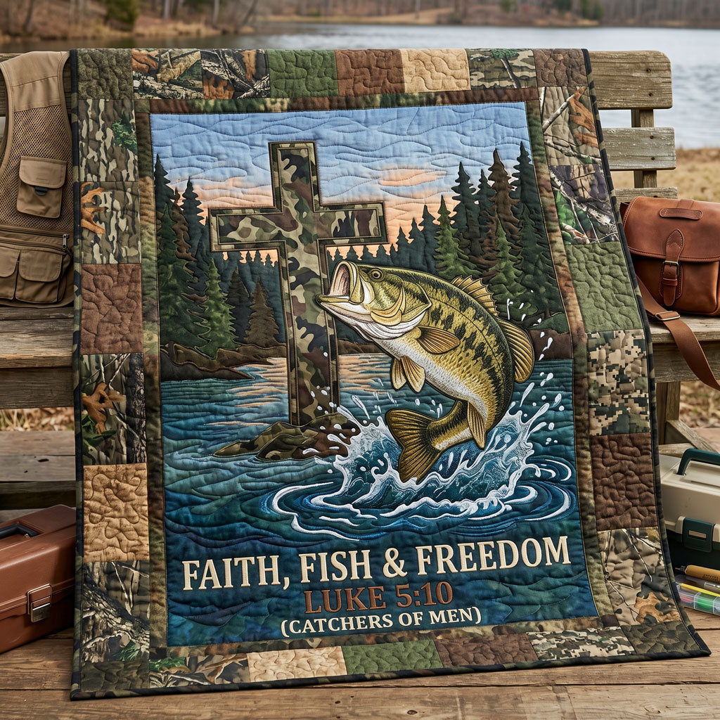 Faith Fish Freedom WN1305005CL Quilt