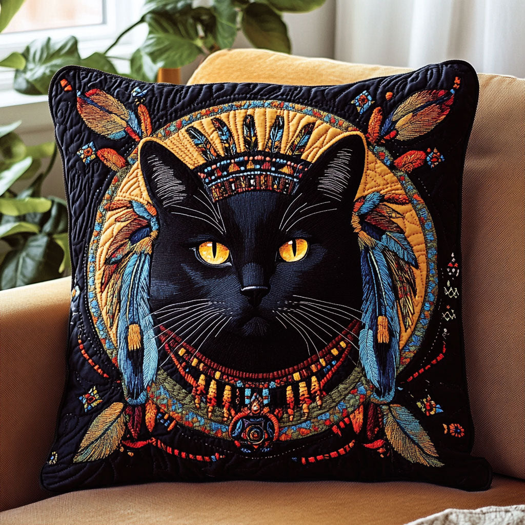 Native American Cat CW1201021CL Quilt Pillow Case