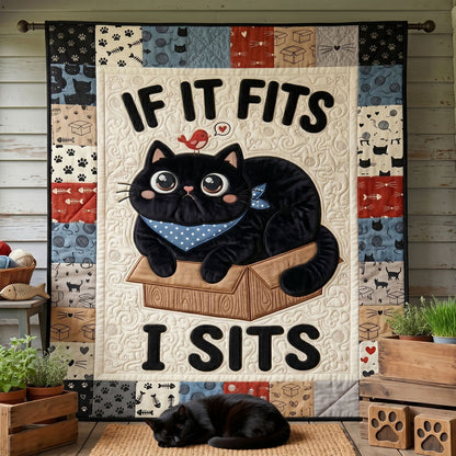 Cute Box Cat Patch WN2705003CL Quilt