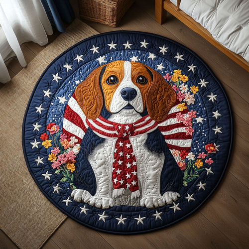 Beagle Glory Night WN1306008CL Quilted Round Mat