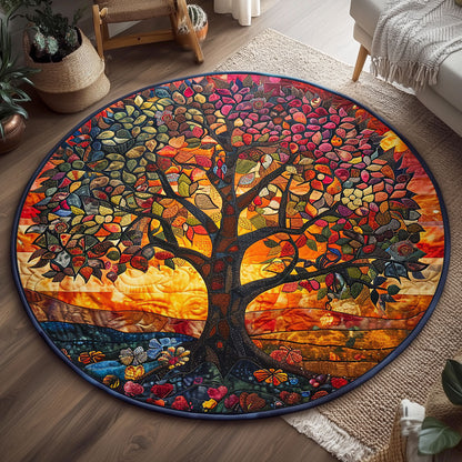 Tree Of Life WJ1704049CL Quilted Round Mat