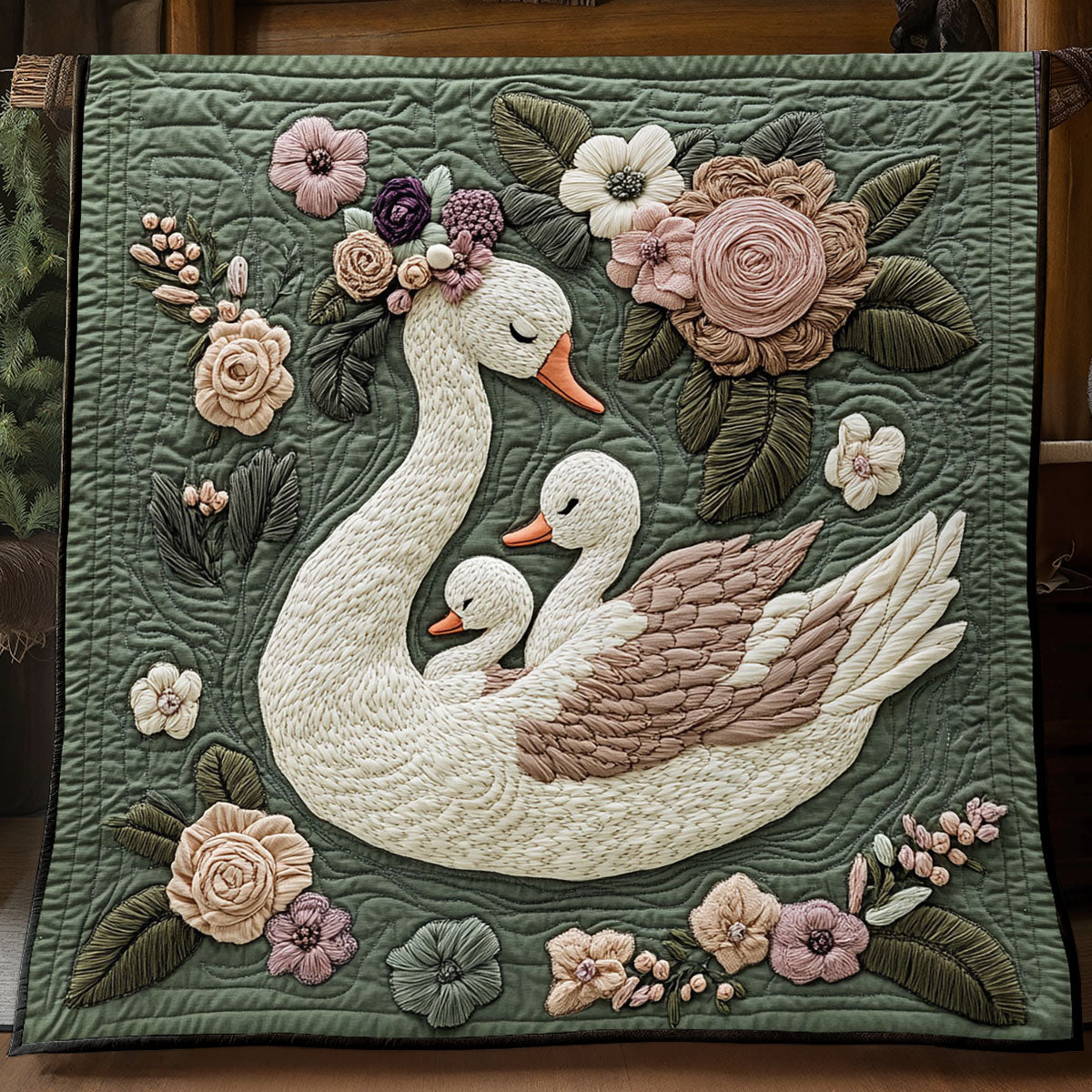 Mother Swan Serenade WP1504038CL Quilt