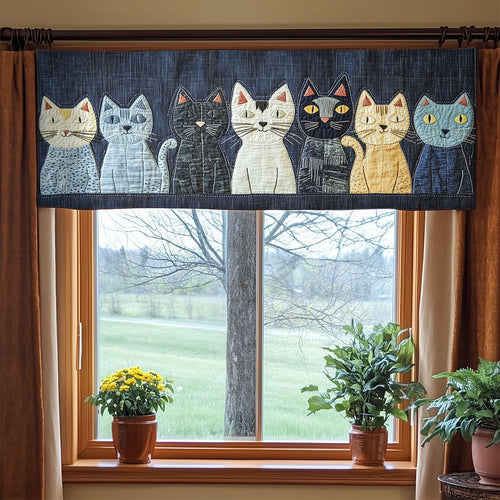 Cat Cozy WN0407024CL Quilted Valance