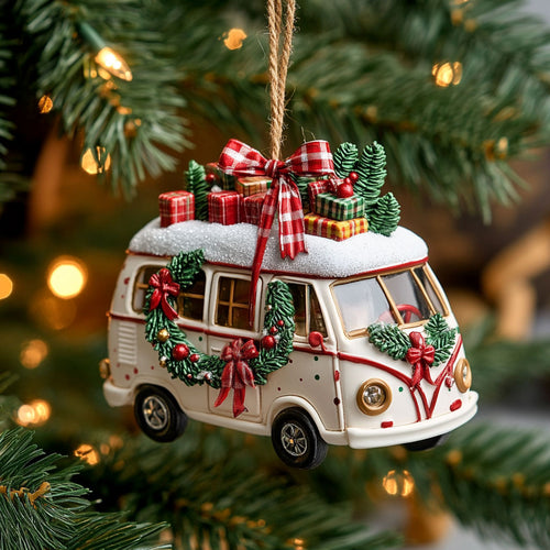 Golden Star Camper Van WN0411041CL Christmas Ornament