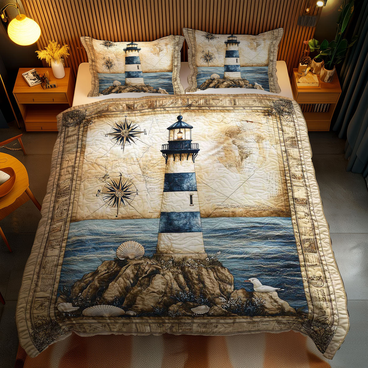 Seaside Lighthouse Serenity WN1003114CL Duvet Cover Set