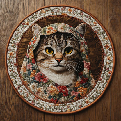 Cat Sweetheart WN0506016CL Quilted Round Mat