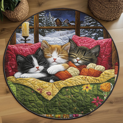 Sleeping Cat WJ2406033CL Quilted Round Mat
