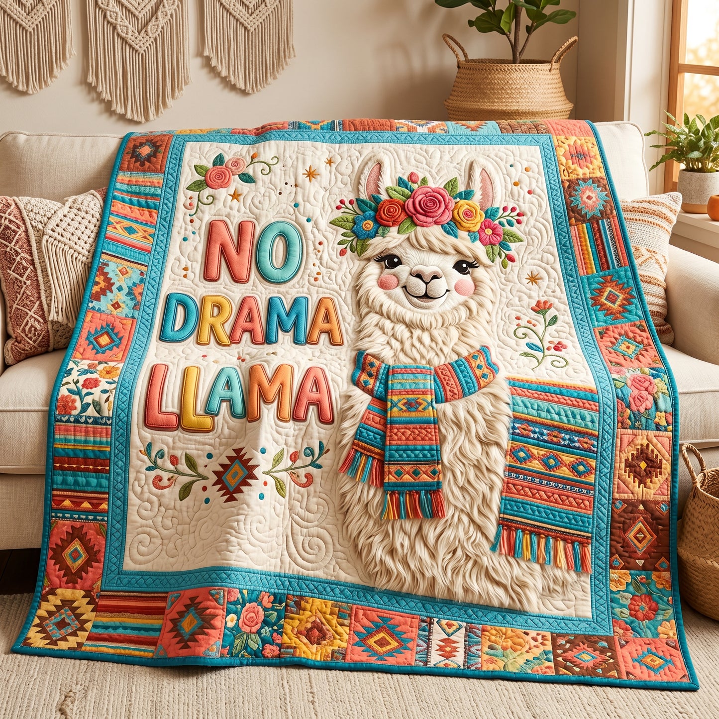 No Drama Llama XR1805019CL Quilt