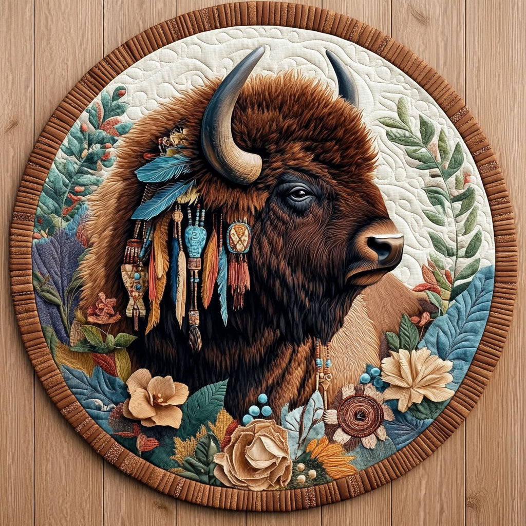 Bison Harmony KL2511005CL Quilted Round Mat