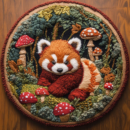Red Panda Flora WN2905053CL Quilted Round Mat