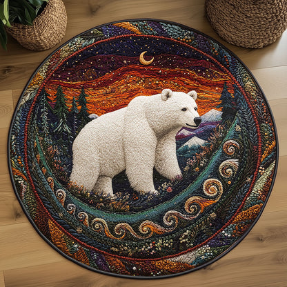 Silent Tundra Bear WN2406040CL Quilted Round Mat