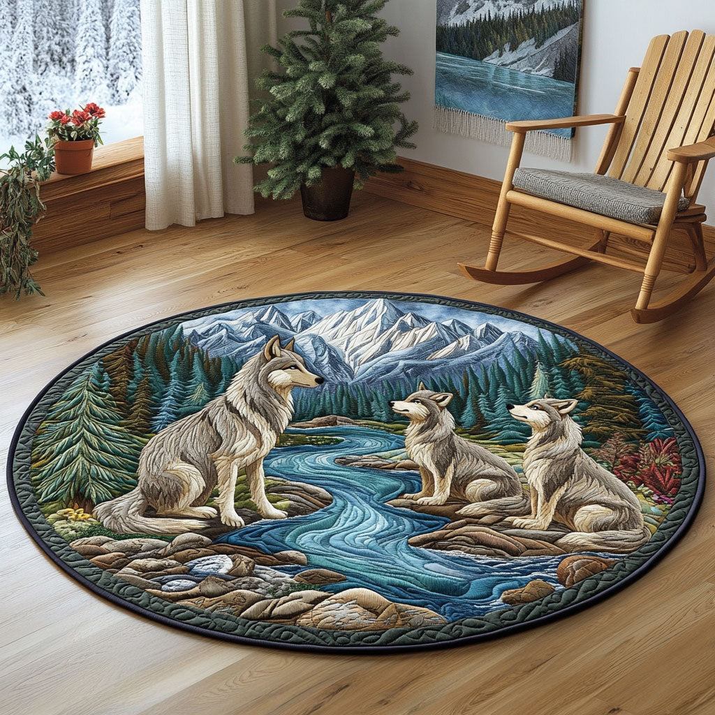Wild River Wolve WJ1704052CL Quilted Round Mat