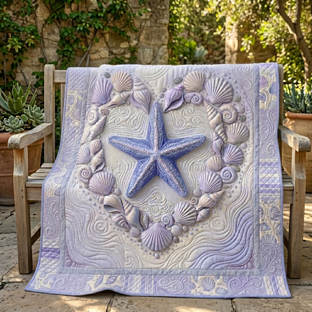 Seashell Heart Starfish WN0705025CL Quilt