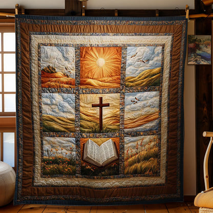 Christianity Bible And Cross WN0603025CL Quilt