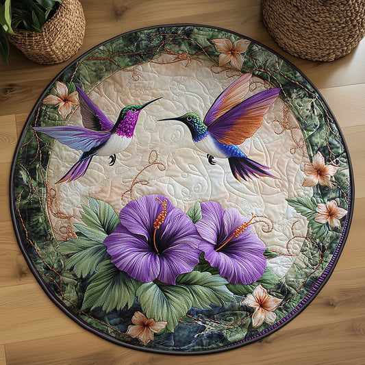 Velvet Hummingbird WN0307050CL Quilted Round Mat