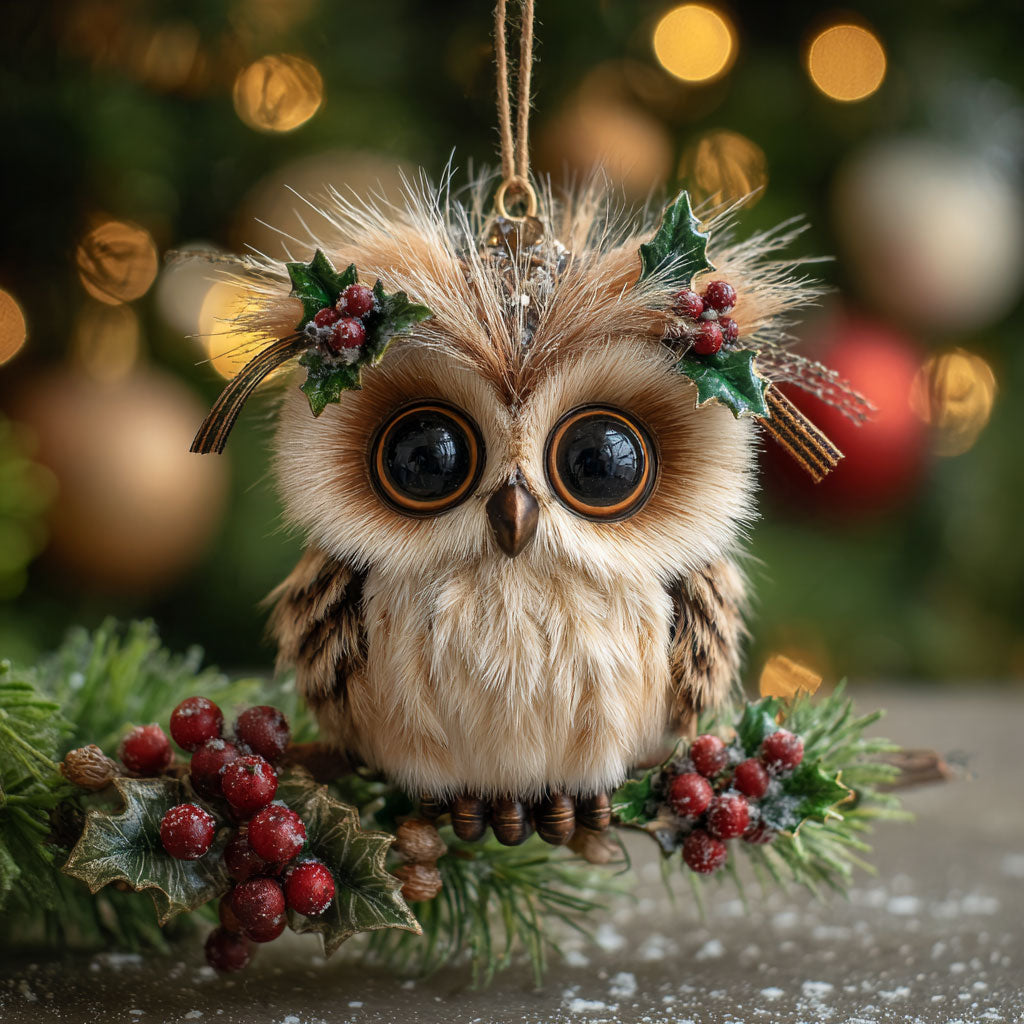 Owl Christmas Smile WN1112046CL Christmas Ornament