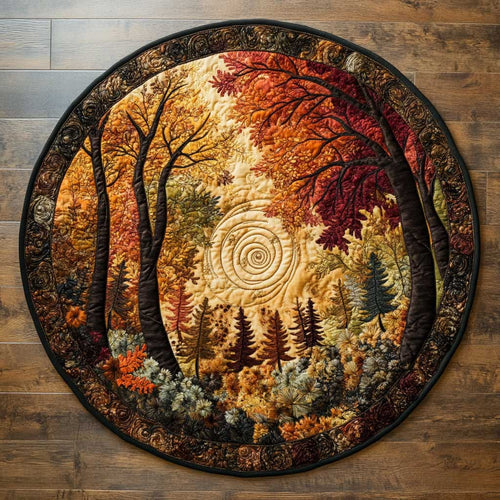 Whimsy Forest WN1505043CL Quilted Round Mat