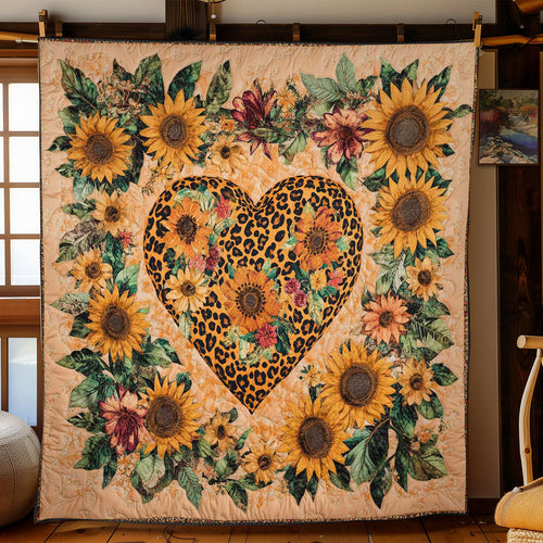 Sunflower Garden Heart WN0701039CL Quilt