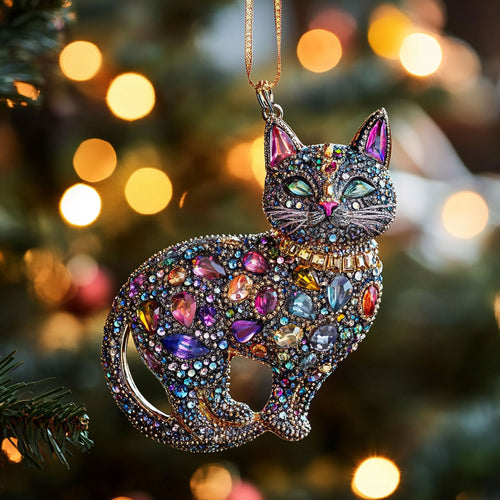 Cat Jewel Gleam WN0812017CL Christmas Ornament