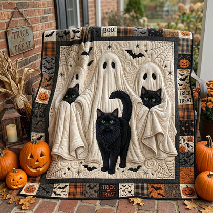 Ghost Cats Halloween WN0905006CL Quilt
