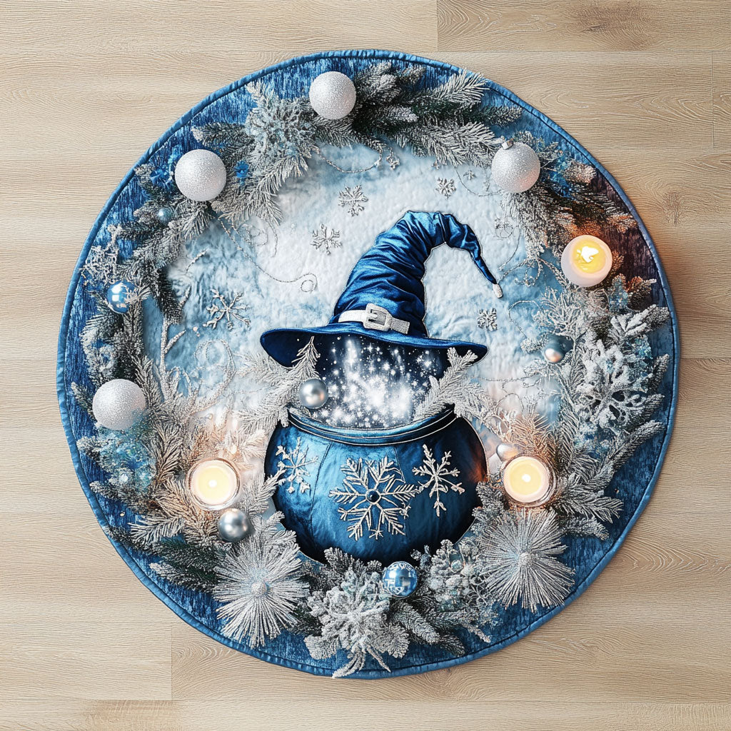 Frost Witch Cauldron WN1408037CL Quilted Round Mat