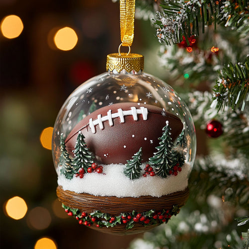 American Football Snow CW2311003CL Christmas Ornament