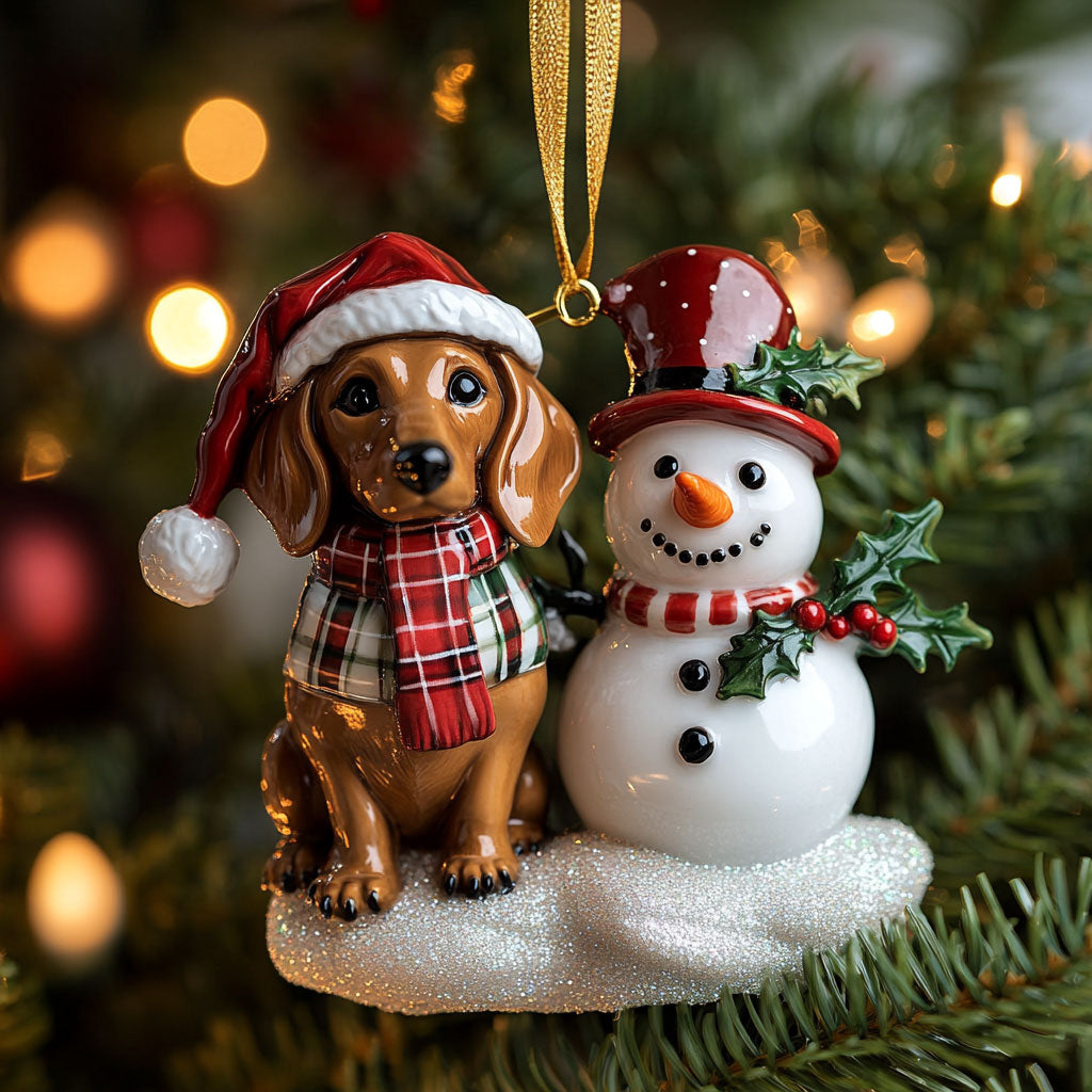 Dachshund Holiday Friends WN1510035CL Christmas Ornament