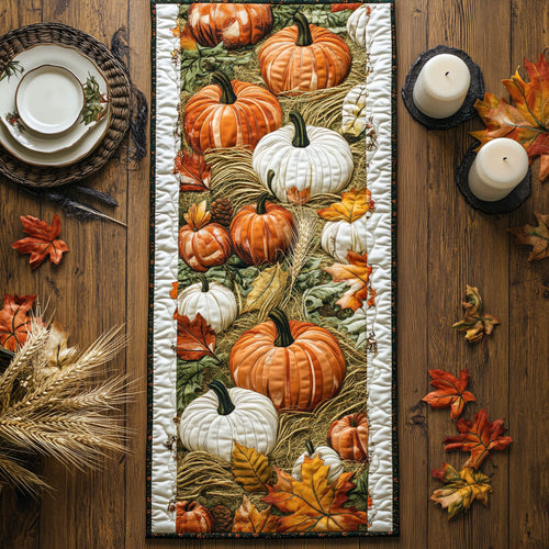 Autumn Pumpkin CW0107004CL Quilted Table Runner