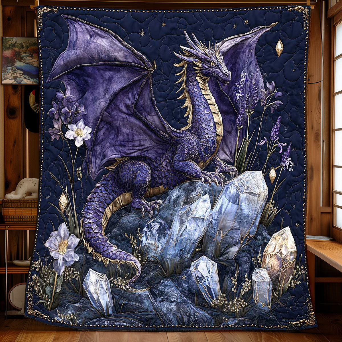 Purple Gem Dragon WP1402079CL Quilt