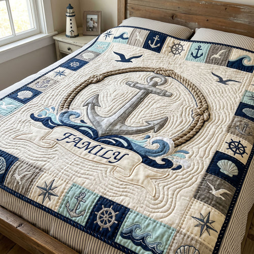 Coastal Family Harbor WN2605004CL Quilt