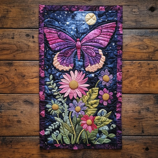 Night Purple Butterfly WP0505036CL Quilted Table Runner