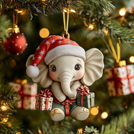 Elephant Christmas Joy WN1112014CL Christmas Ornament