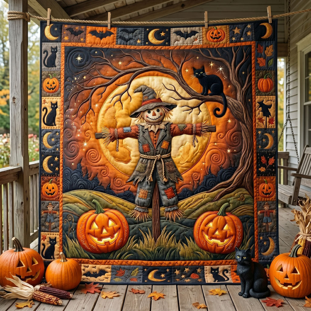 Moonlit Scarecrow Halloween WN2006010CL Quilt