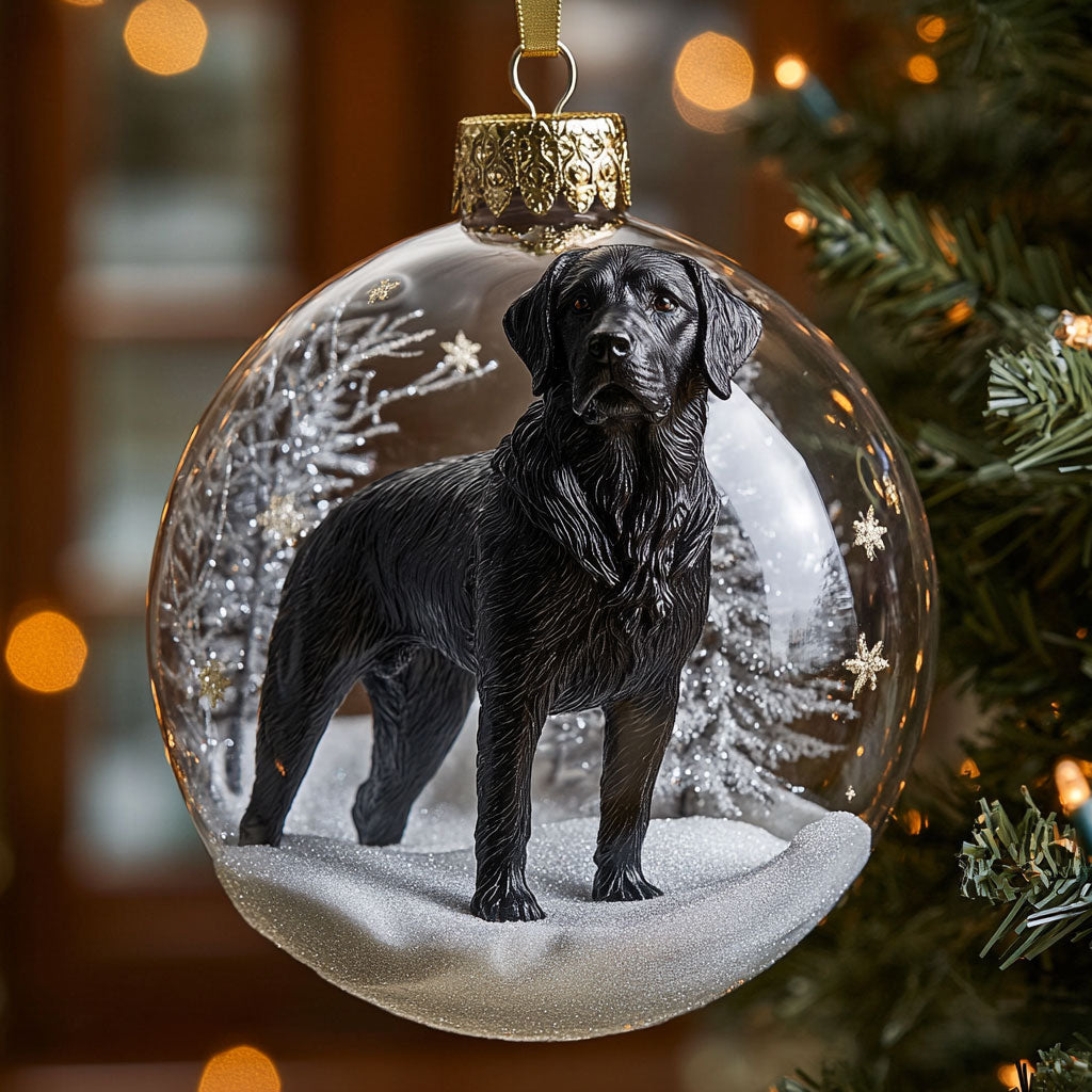 Snow Labrador CW0112062CL Christmas Ornament