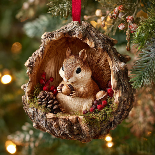 Cozy Squirrel CW0312010CL Christmas Ornament
