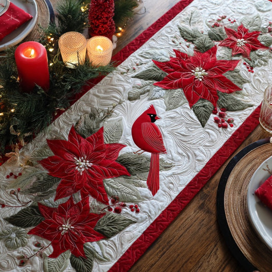 Crimson Miracle XR0410040CL Quilted Table Runner