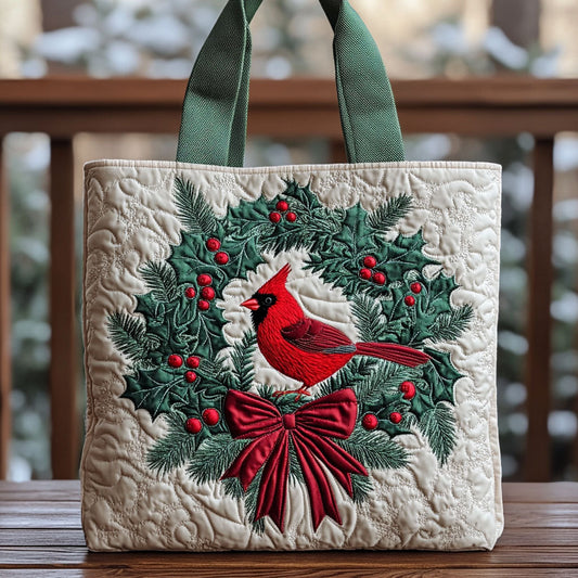 Merry Cardinal CP2409042CL Quilted Tote Bag