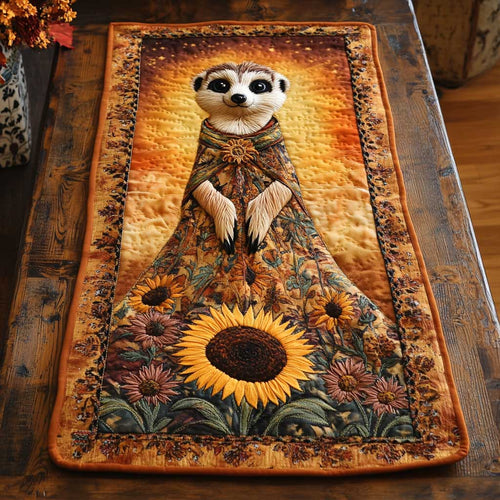 Golden Meerkat WN2804036CL Quilted Table Runner