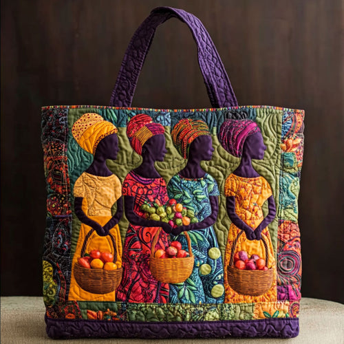 African Women Graceful WN0701011CL Quilted Tote Bag