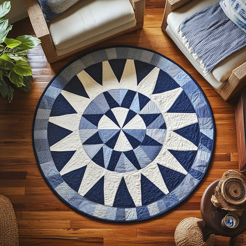 Curved Marble WN0407085CL Quilted Round Mat