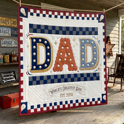 World’s Greatest Dad Garage WN1106015CL Quilt