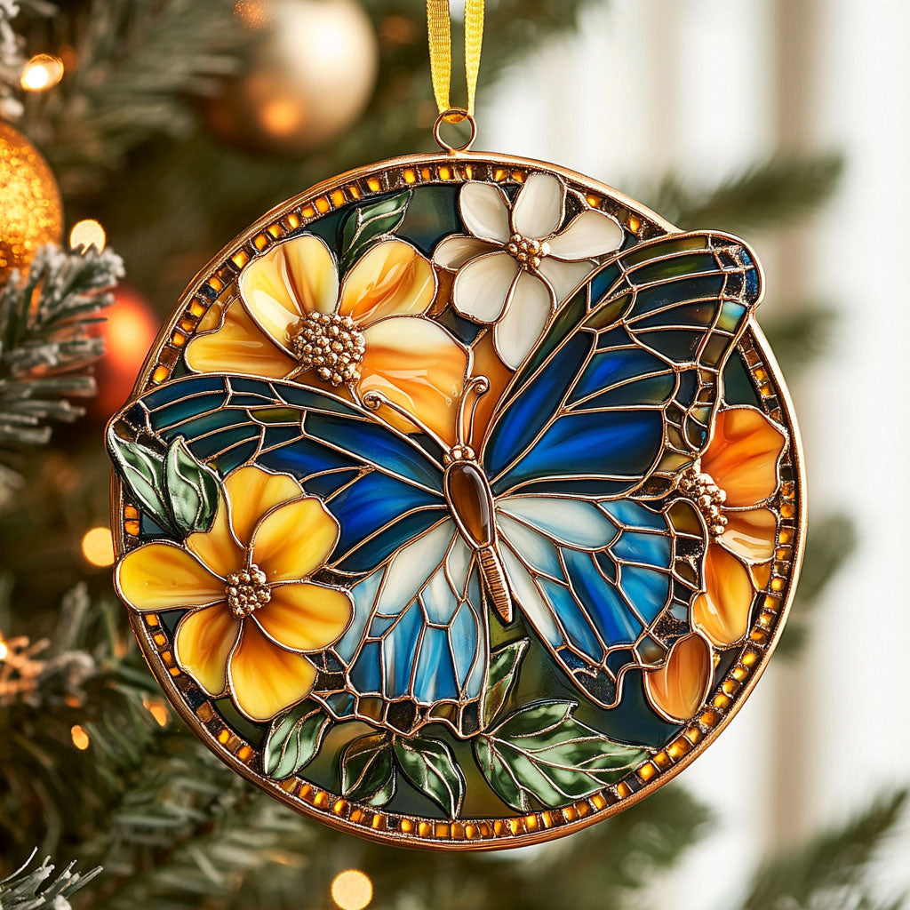 Floral Butterfly Charm CW1012023CL Christmas Ornament