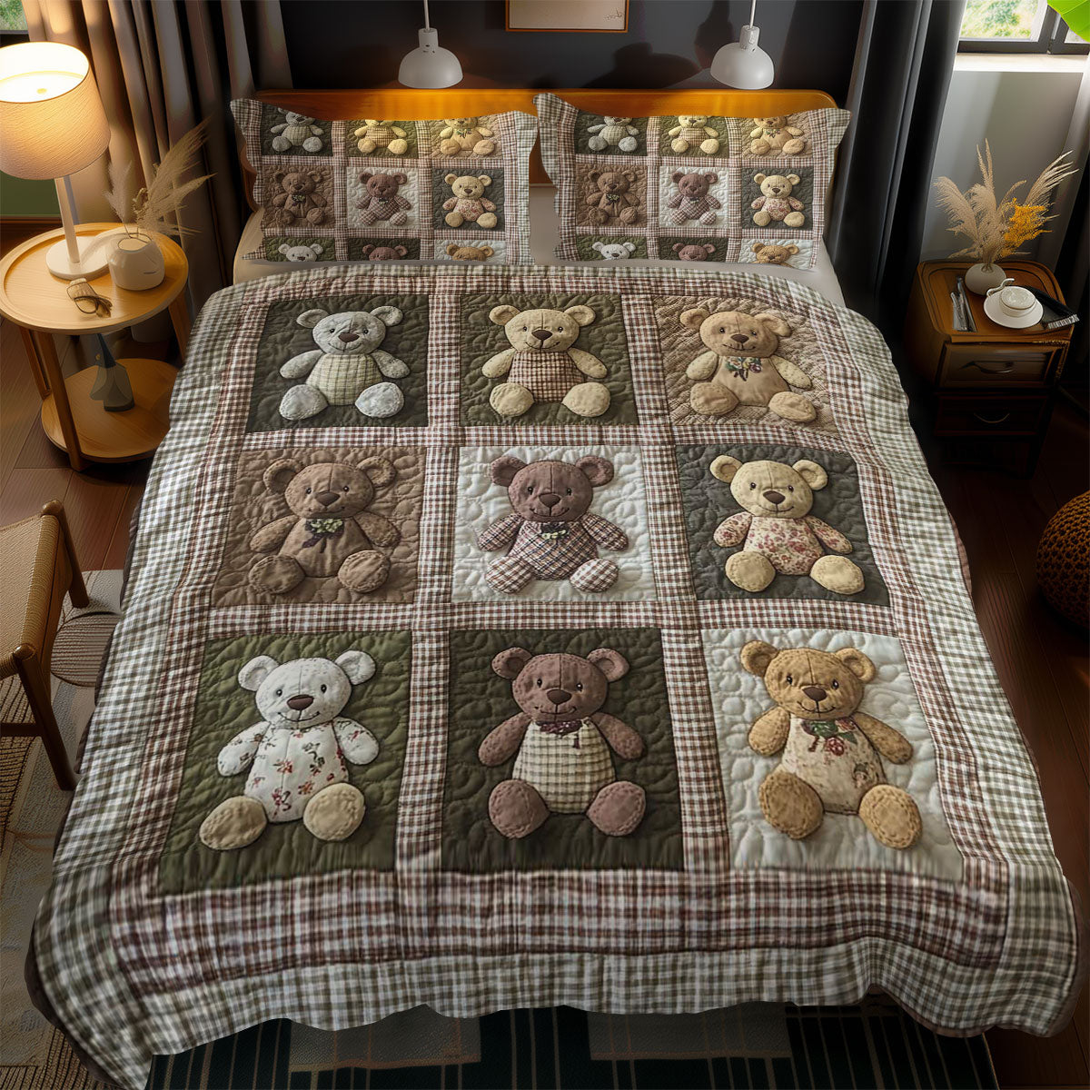 Country Charm Teddy Bear WN1003082CL Duvet Cover Set