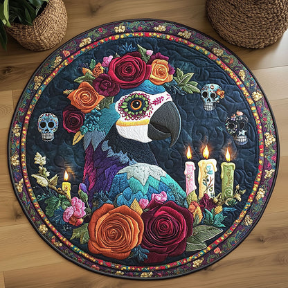Mystical Parrot WN2108086CL Quilted Round Mat