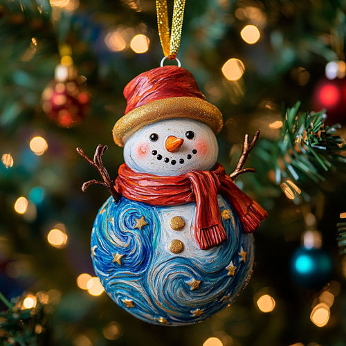 Merry Star Snowman WN0511062CL Christmas Ornament