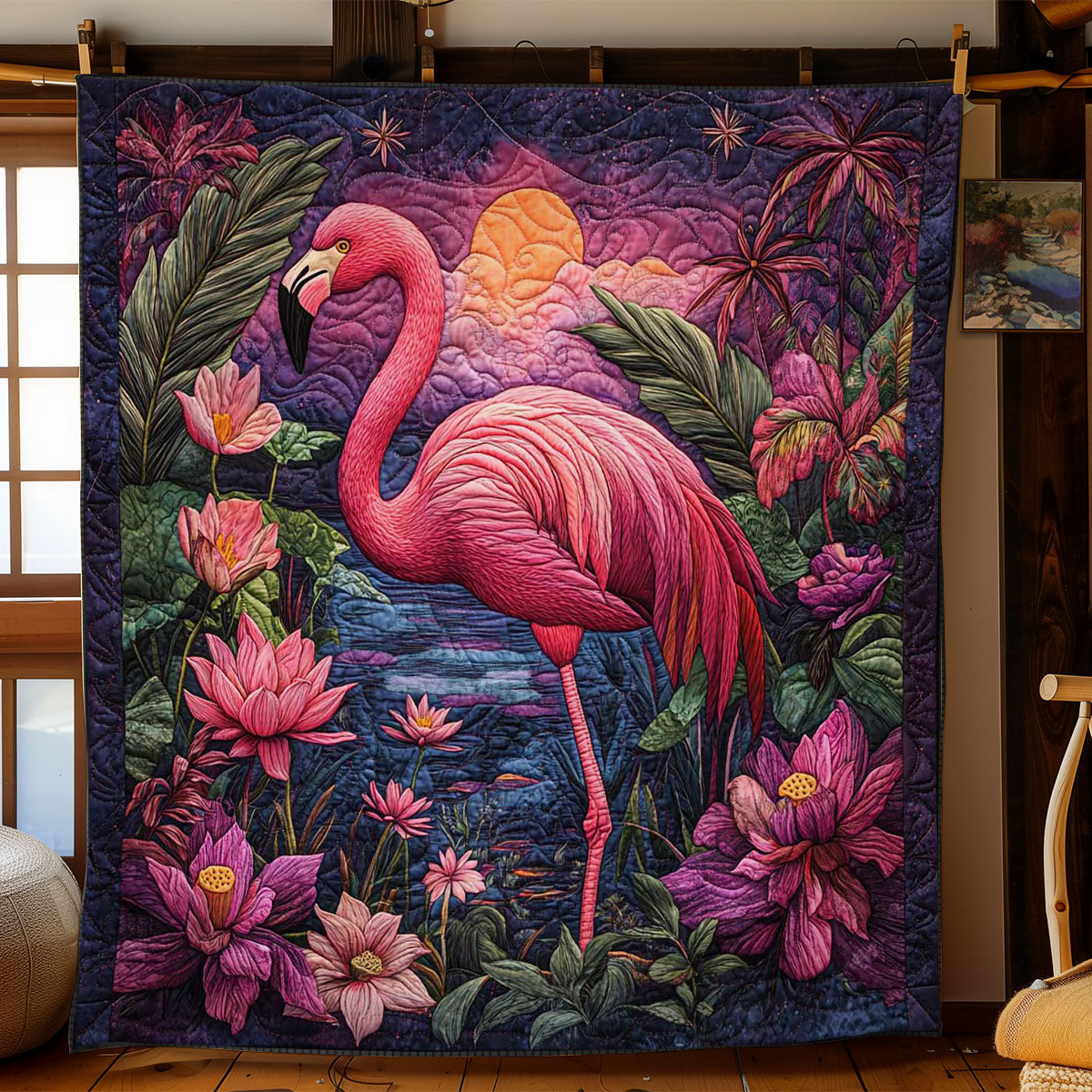 Jungle Flamingo WN1501058CL Quilt